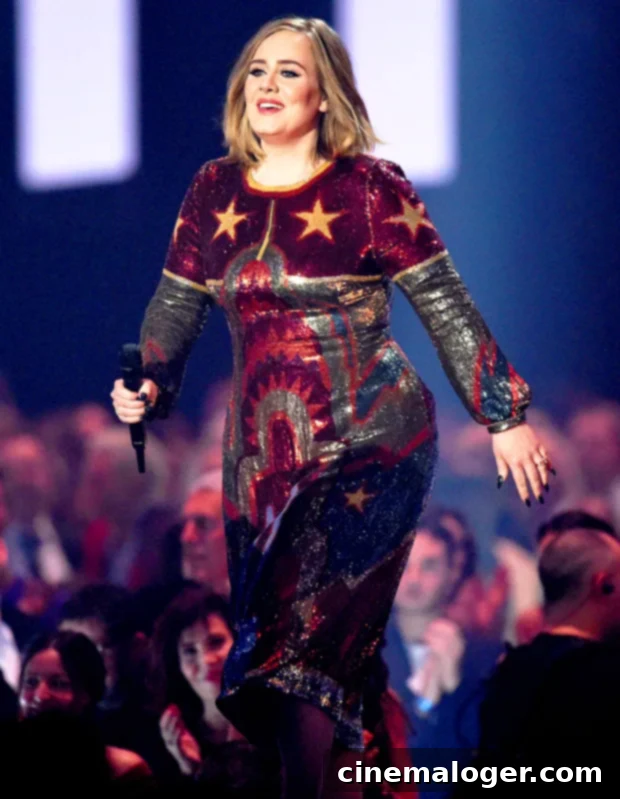 Adele at The Brit Awards 2016