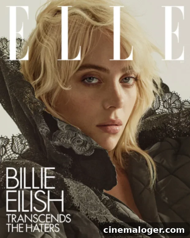 The True Reason Billie Eilish Went Blonde: 'A New Me Has Emerged' 2 Billie Eilish graces the cover of ELLE, revealing her blonde hair transformation.