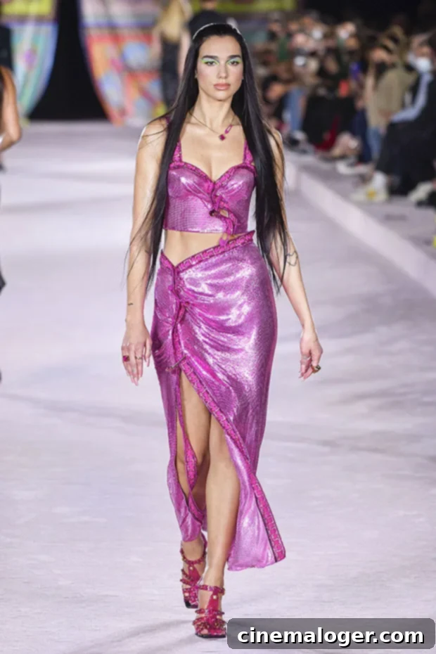 Dua Lipa and Emily Ratajkowski Shine on Runway in Shimmering Attire 2 Dua Lipa