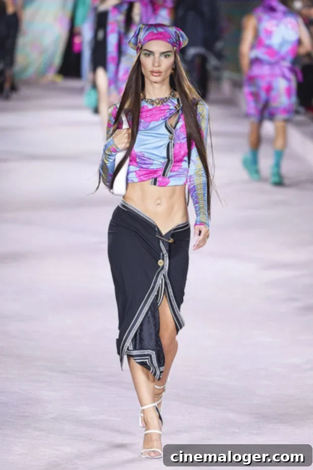 Dua Lipa and Emily Ratajkowski Shine on Runway in Shimmering Attire 3 Emily Ratajkowski