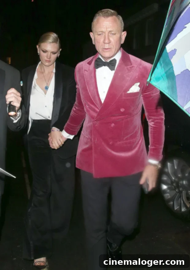 Rare Sighting: Daniel Craig and Daughter Ella Attend No Time To Die Party 2 daniel ella craig