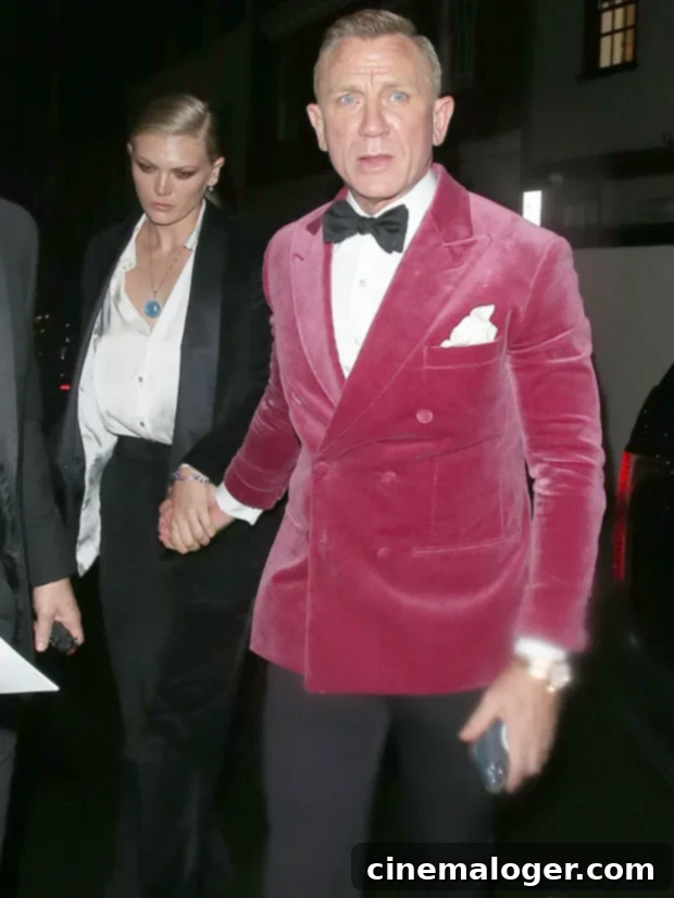 Rare Sighting: Daniel Craig and Daughter Ella Attend No Time To Die Party 3 daniel ella craig