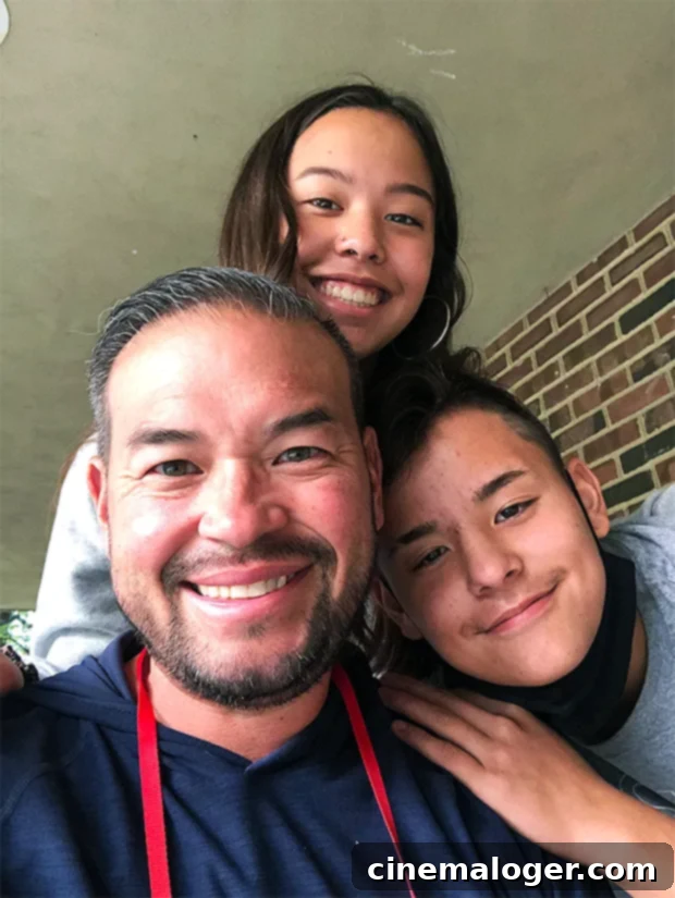 Jon Gosselin Reveals Daughter Hannah, 17, Shops For A Cause 3 Jon Gosselin poses with his kids, Hannah and Collin, at home