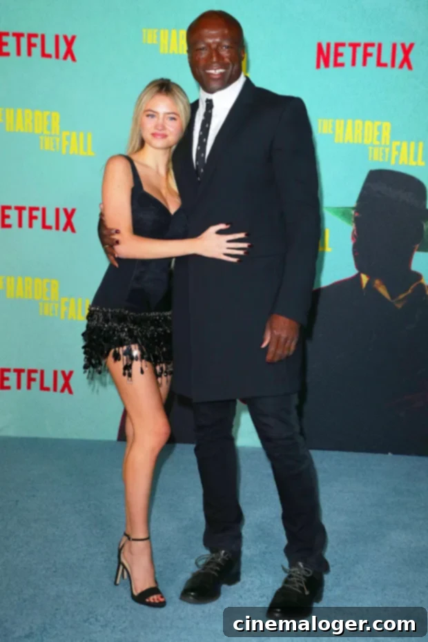 Heidi Klum'un kızı Leni 17 yaşında babası Seal ile kırmızı halıda nadiren görüntülendi 2 Leni Klum & Seal