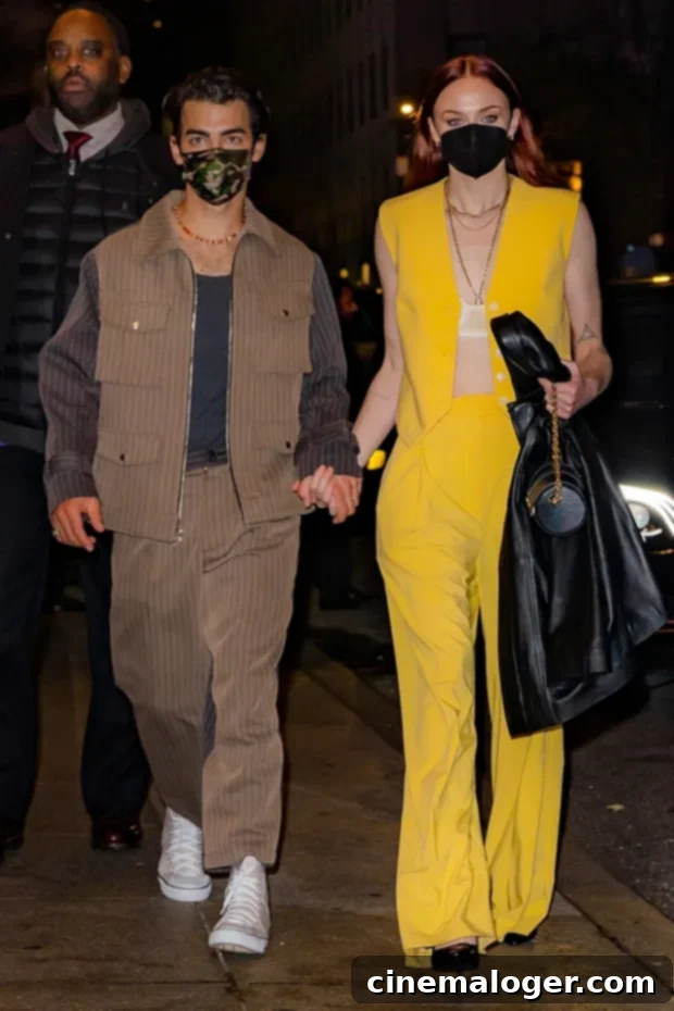 Sophie Turner Rocks Daring Lingerie Look at Taylor Swift SNL Bash 2 Joe Jonas and Sophie Turner head to the ‘SNL’ after party after Taylor Swift’s performance.