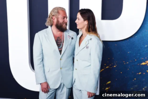 Jonah Hill and Sarah Brady Rock Matching Blue Suits at Dont Look Up Premiere 3 Jonah Hill Sarah Brady