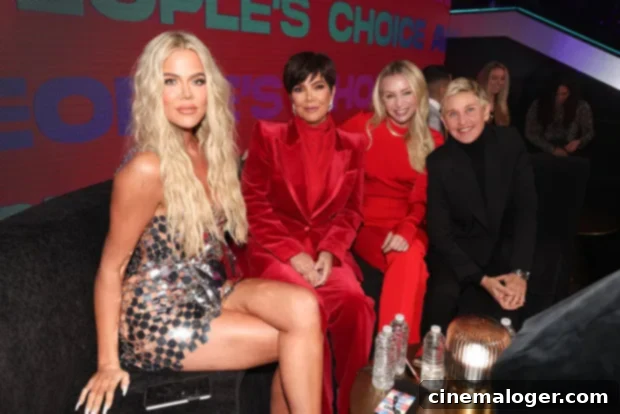 Khloé Kardashian's Sparkling PCAs Statement Amid Tristan Thompson Scandal 2 khloe kardashian at the people's choice awards 2021 silver chainmail dress