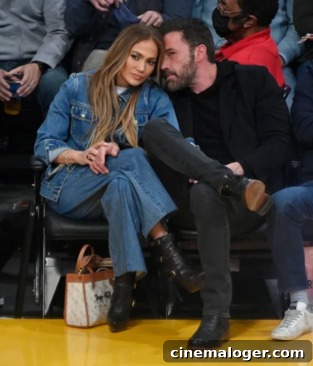 Jennifer Lopez and Ben Affleck Snuggle Up Courtside at Lakers Game 3 Jennifer Lopez and Ben Affleck