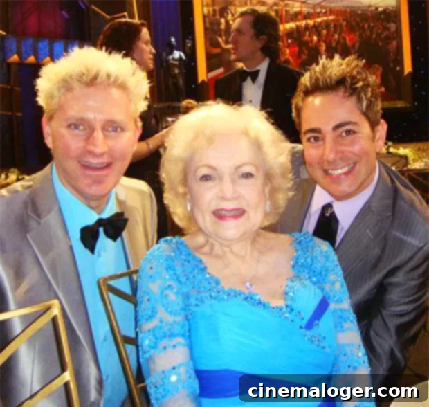 Betty Whites Designers Remember Her Desire To Reach A Hundred 3 Patrik and Pol’ with Betty White at SAG Awards 2010