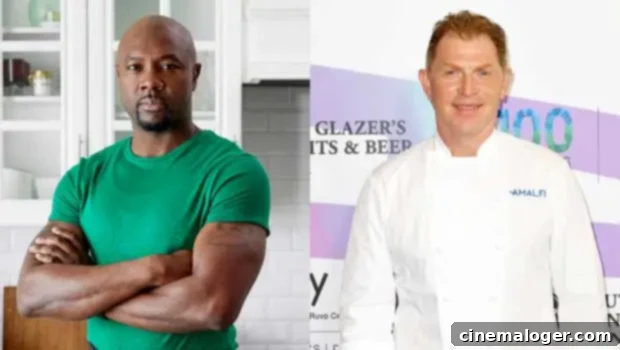 Eddie Jackson's Post NFL Journey: From Field to Kitchen with Idol Bobby Flay 2 Chef Eddie Jackson alongside his culinary idol, Bobby Flay, a testament to his incredible journey from NFL to Food Network star.