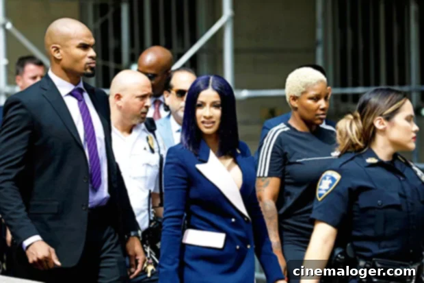 Cardi B Elated After Tasha K Lawsuit Victory 2 Cardi B exits a Queens courthouse in 2019