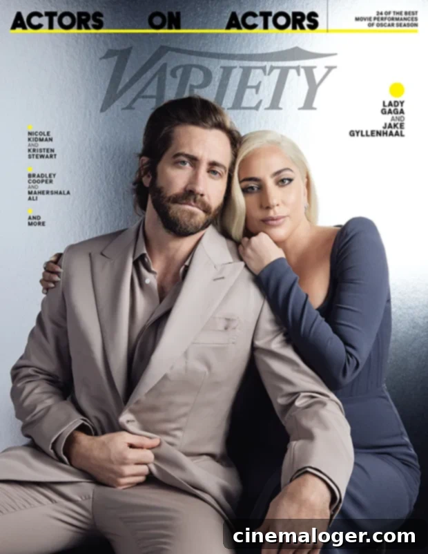 Lady Gaga and Jake Gyllenhaal Dazzle on Variety's Actors on Actors Cover 2 lady gaga jake gyllenhaal