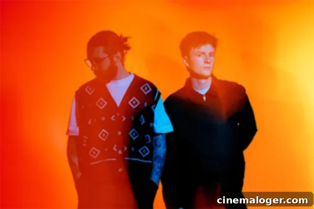 Superlove band members posing for a vibrant promo photo