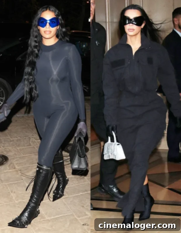 Chaney Jones Channels Kim K's Signature Catsuit Look Alongside Kanye West And Travis Scott 2 Chaney Jones; Kim Kardashian