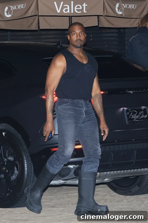 Chaney Jones Channels Kim K's Signature Catsuit Look Alongside Kanye West And Travis Scott 4 Kanye West