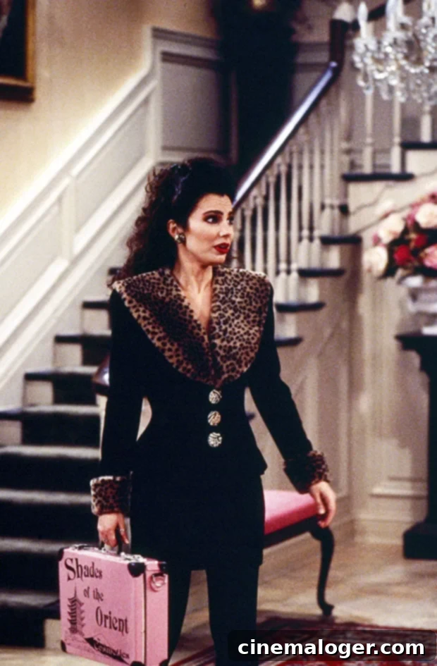 Fran Drescher Revives The Nanny Style Decades Later on TikTok 2 Fran Drescher as Fran Fine in The Nanny, wearing an iconic outfit.