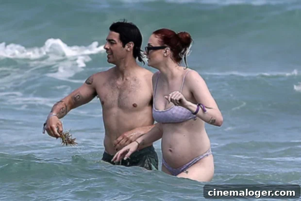 Sophie Turner and Joe Jonas Set To Welcome Baby Number Two 2 Joe Jonas and pregnant Sophie Turner in Miami