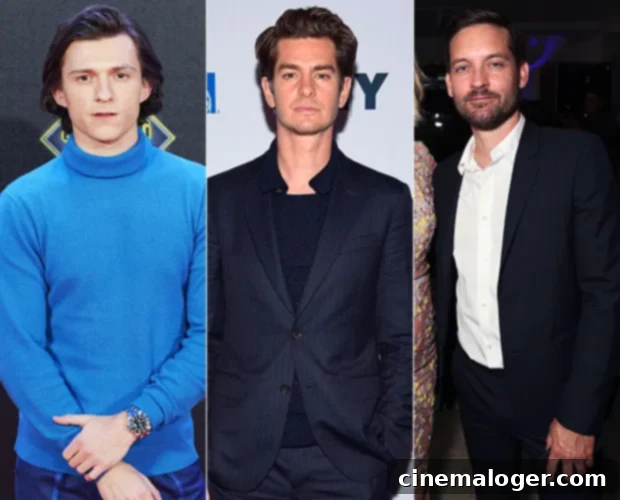 Three Spidey Stars Suit Up for Iconic Meme Moment 2 Tom Holland, Andrew Garfield, and Tobey Maguire recreate the Spider-Man pointing meme on the set of No Way Home.