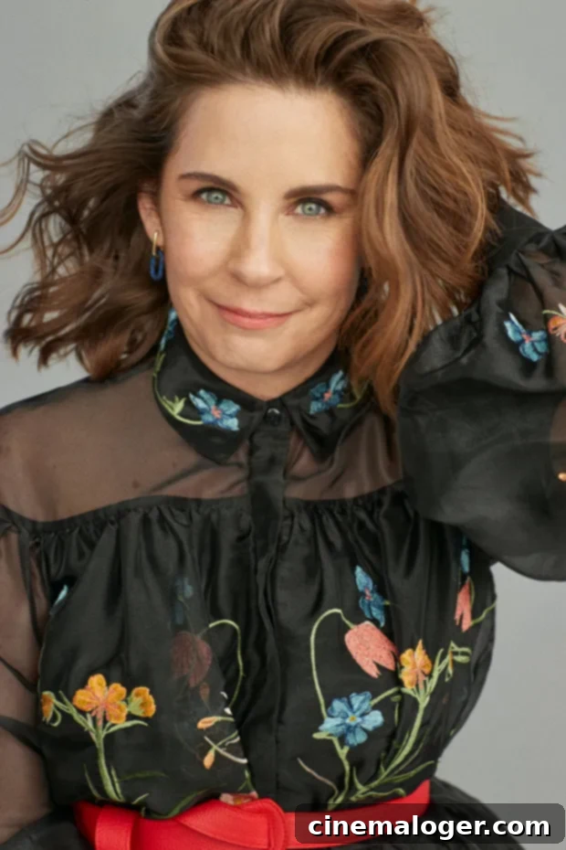 Sweet Magnolias Star Allison Gabriel Feared 'Monster' Mary Vaughn Was Being Written Out 2 Allison Gabriel as Mary Vaughn Lewis, dressed in an elegant floral top, looking stern and calculating in a scene from Sweet Magnolias Season 2.