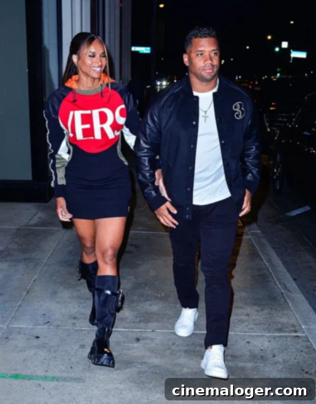 Ciara Flaunts Toned Legs in Chic Sweatshirt Mini for Date Night 2 ciara russell wilson