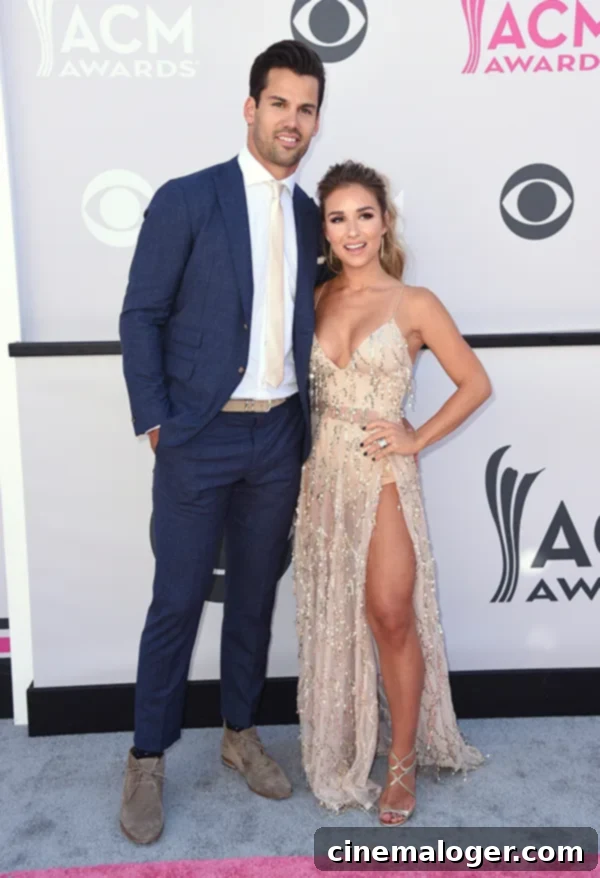 Jessie James Decker's Racy Birthday Suit Post for Eric's 35th 2 Eric Decker, left, and Jessie James Decker arrive at the 52nd annual Academy of Country Music Awards at the T-Mobile Arena on Sunday, April 2, 2017, in Las Vegas. (Photo by Jordan Strauss/Invision/AP)