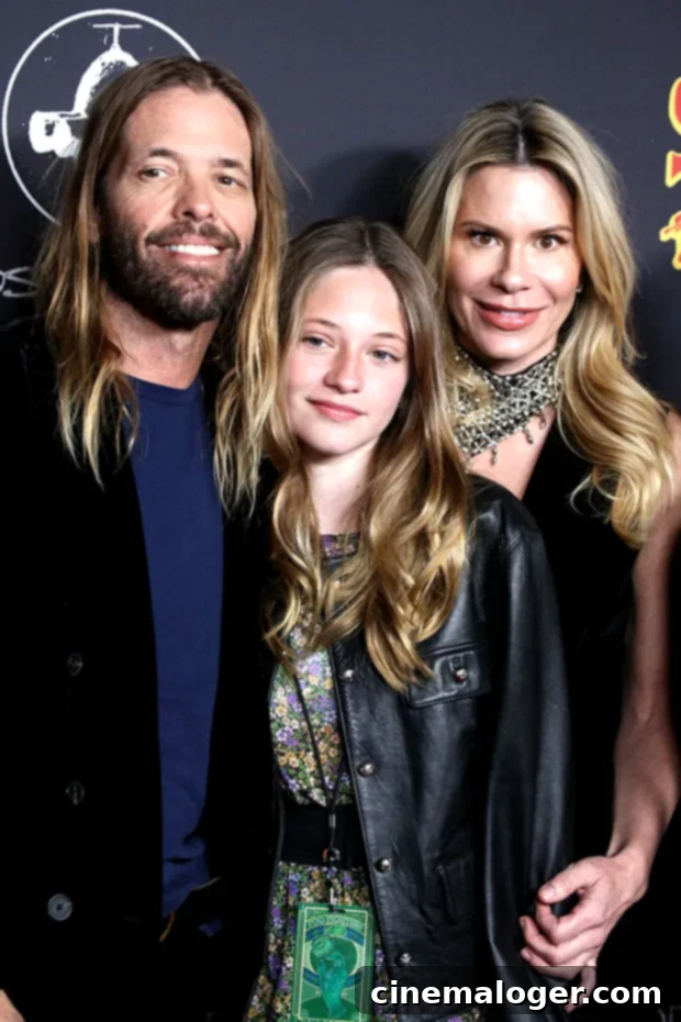 Meet Taylor Hawkins' Three Children 2 Taylor Hawkins, wife Alison and daughter Annabelle attend film premiere in 2022.