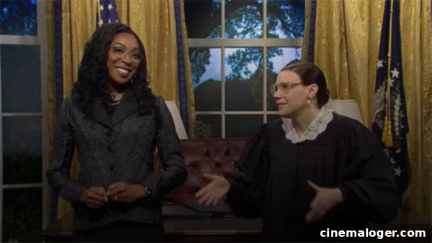 SNL Unites Ego Nwodim's Ketanji Brown Jackson with Kate McKinnon's Ruth Bader Ginsburg 2 Ketanji Brown Jackson meets Ruth Bader Ginsburg on SNL
