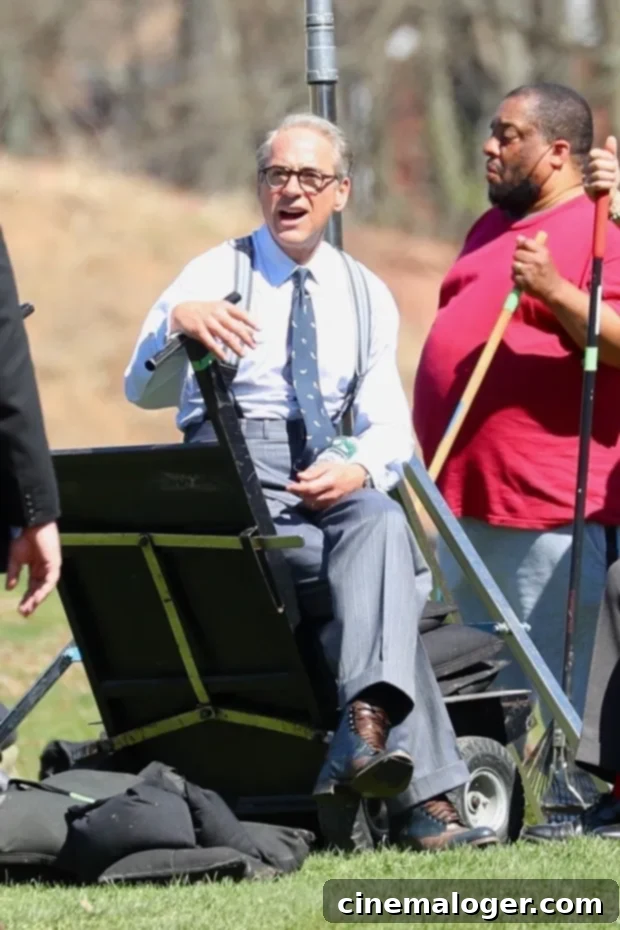 Robert Downey Jr. Sports Shocking White Hair On New Film Set 2 Robert Downey Jr