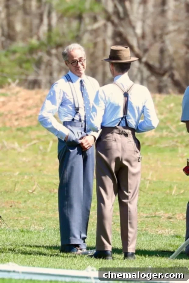 Robert Downey Jr. Sports Shocking White Hair On New Film Set 3 Robert Downey Jr.