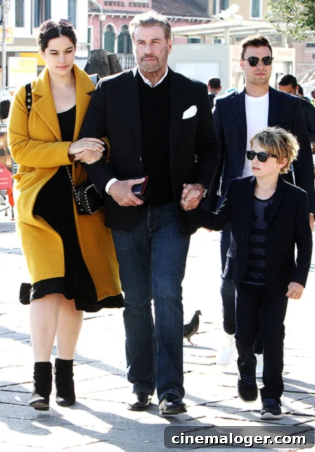 John Travolta Beams With Kids Ella and Benjamin in Heartwarming Easter Video 2 John Travolta with his children Ella and Benjamin