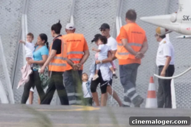 Cristiano Ronaldo's Children His Family and His Tragic Loss 4 Cristiano Ronaldo with all his children getting ready for a flight