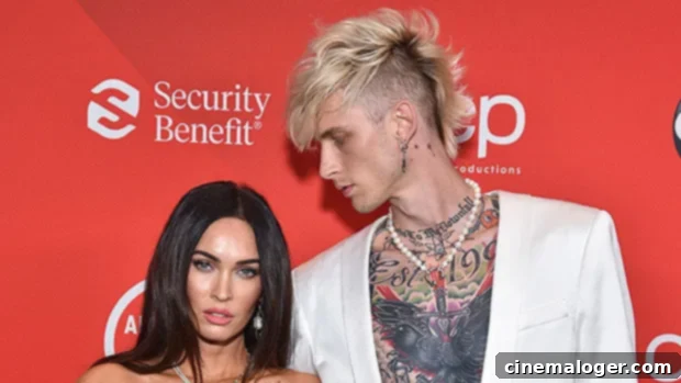 Megan Fox's Sweet 32nd Birthday Message to 'Love Of My Life' Machine Gun Kelly 3 Megan Fox and Machine Gun Kelly at an event.