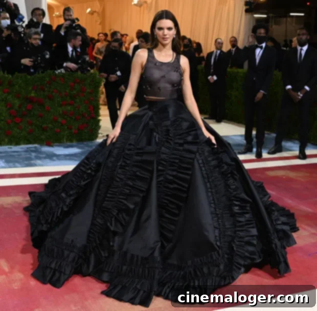 Kendall Jenner Unveils Bold Met Gala Look: Sheer Top, Volume Skirt, And Striking Bleached Brows 3 kendall jenner