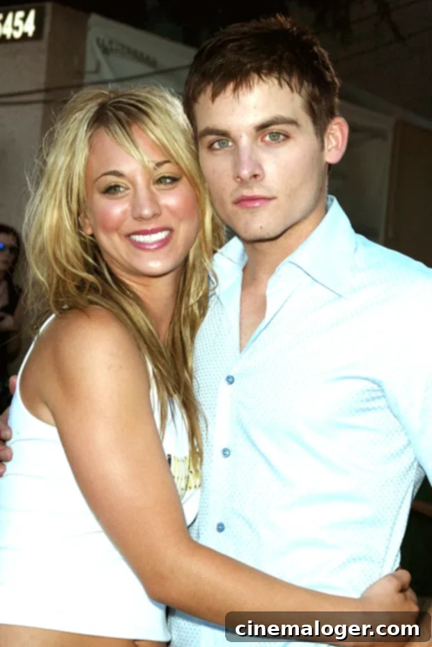 Kaley Cuoco's Romantic Journey Her Path to Tom Pelphrey 2 Kaley Cuoco and Kevin Zegers attending the Teen Choice Awards together in 2003