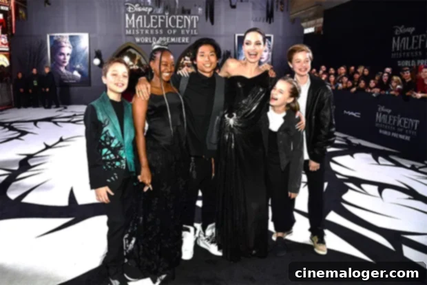 Angelina Jolie's Mother's Day: Inside Her Special Celebration with All Six Children 3 Angelina Jolie and kids at Maleficent