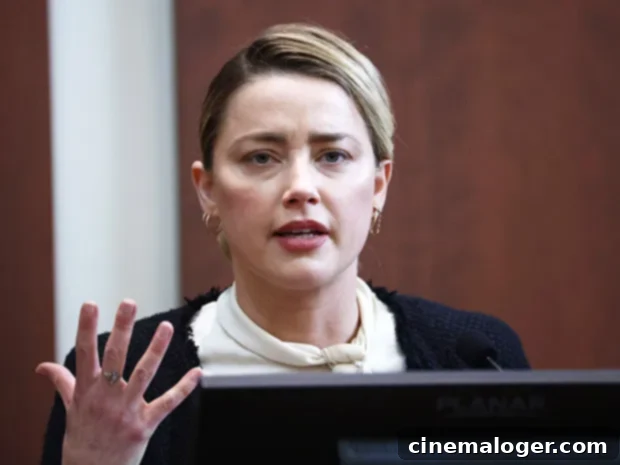 Amber Heard outside the Fairfax, Virginia courthouse.