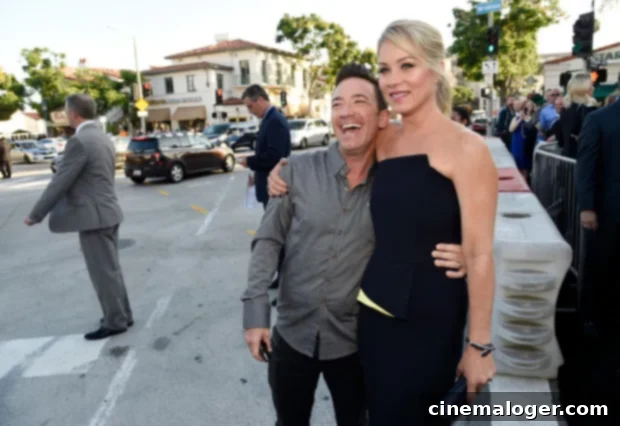 David Faustino Shares Christina Applegate's Challenging First Year With MS 2 Christina Applegate and David Faustino sharing a moment during a public event.