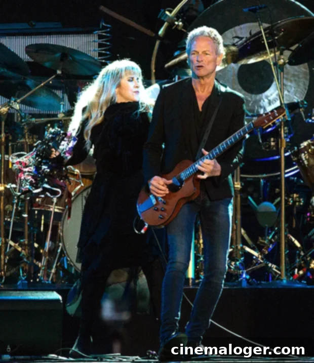 Stevie Nicks and Lindsey Buckingham: The Enduring Partnership On and Off Stage 5 Stevie Nicks and Lindsey Buckingham performing live on stage.