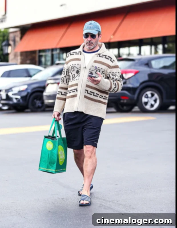 Jon Hamm Abides at the Aisle in The Dude's Sweater 2 Jon Hamm