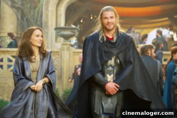 Natalie Portman's Marvel Metamorphosis: Jane Foster's Evolution From Scientist and Love Interest to Hammer-Wielding Hero 3 Natalie Portman as Jane Foster in Thor: The Dark World