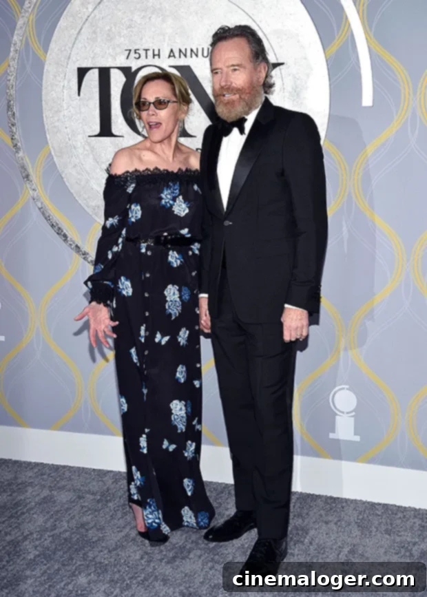 Bryan Cranston's Shocking Tony Awards Look His Bushy Beard Changed Everything Before And After Photos 3 Bryan Cranston Robin Dearden Red Carpet Tonys 2022