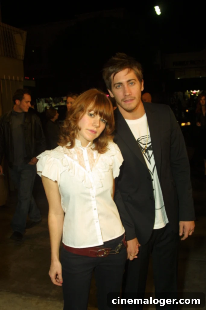 Jake Gyllenhaal's Love Story: From Swift to Cadieu 2 Jenny Lewis and Jake Gyllenhaal Premiere of the new film "Donnie Darko" held at the Egyptian Theater in Hollywood