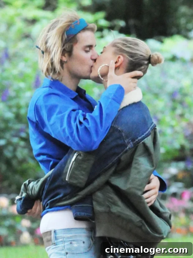Hailey Kisses Shirtless Justin During Steamy Vacation Boat Ride 2 Justin and Hailey share a romantic kiss on vacation.