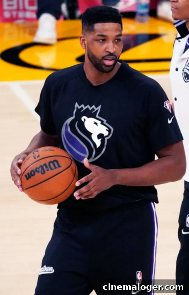 Tristan Thompson Spotted Partying in Greece as Khloe Kardashian Baby News Breaks 2 Tristan Thompson, NBA player, on a solo trip to Mykonos, Greece, wearing a turquoise paisley outfit and sunglasses.
