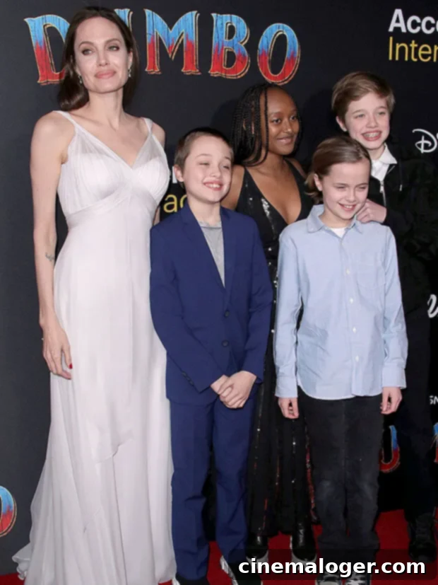 SAG Awards Subpoena Attempt for Brad Pitt by Jolie Camp 3 Angelina Jolie and her children are often seen together, underscoring her focus on family amidst ongoing legal battles with Brad Pitt.