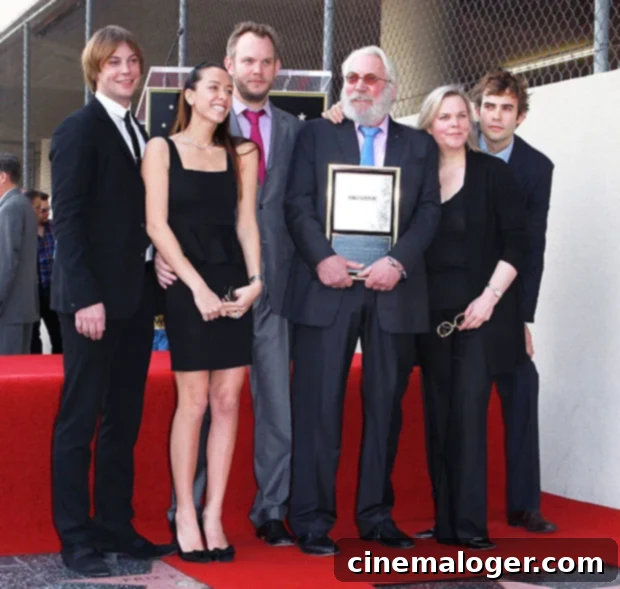Donald Sutherland's Five Children: Meet Kiefer and His Siblings 3 Rachel Sutherland alongside her dad and siblings at a red carpet event.