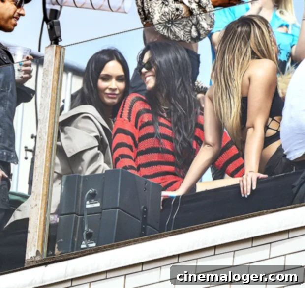 Megan Fox Shares Tour Wife Secrets With Kourtney Kardashian 2 Megan Fox and Kourtney Kardashian bond at a concert