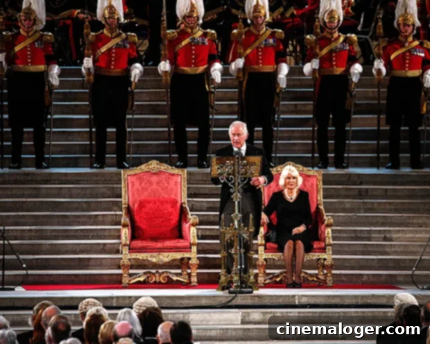 King Charles and Queen Camilla's Post-Elizabeth Throne Debut 3 King Charles III making his first address