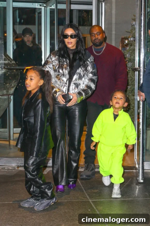 Kim Kardashian Adds Extra School Security Following Kanye's Inflammatory Remarks 3 Kardashian West family in happier times