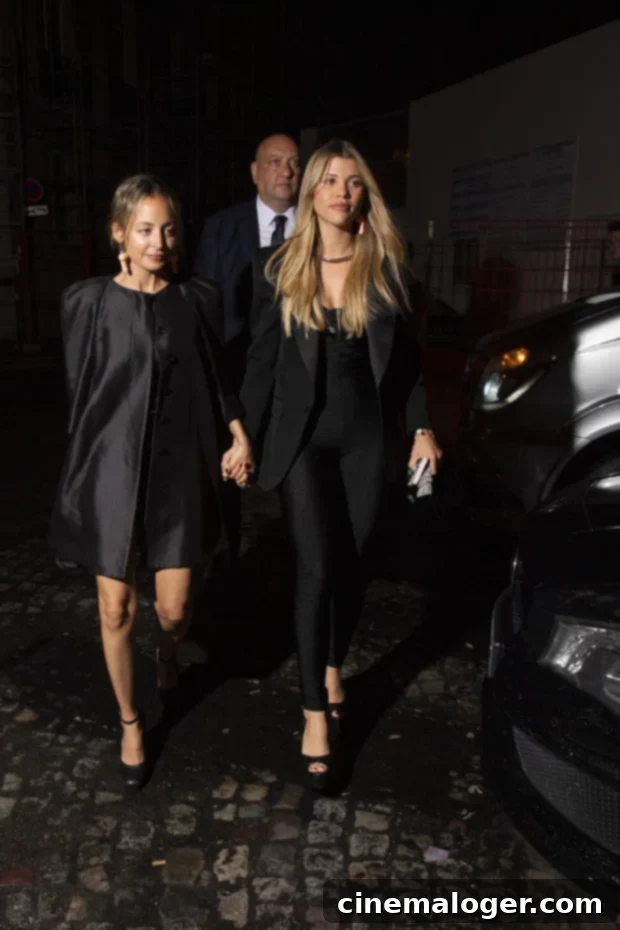 Richie Sisters Twin in Black for Bachelorette Bash 2 Sofia Richie and Nicole Richie at Sofia's Bachelorette Party in Paris